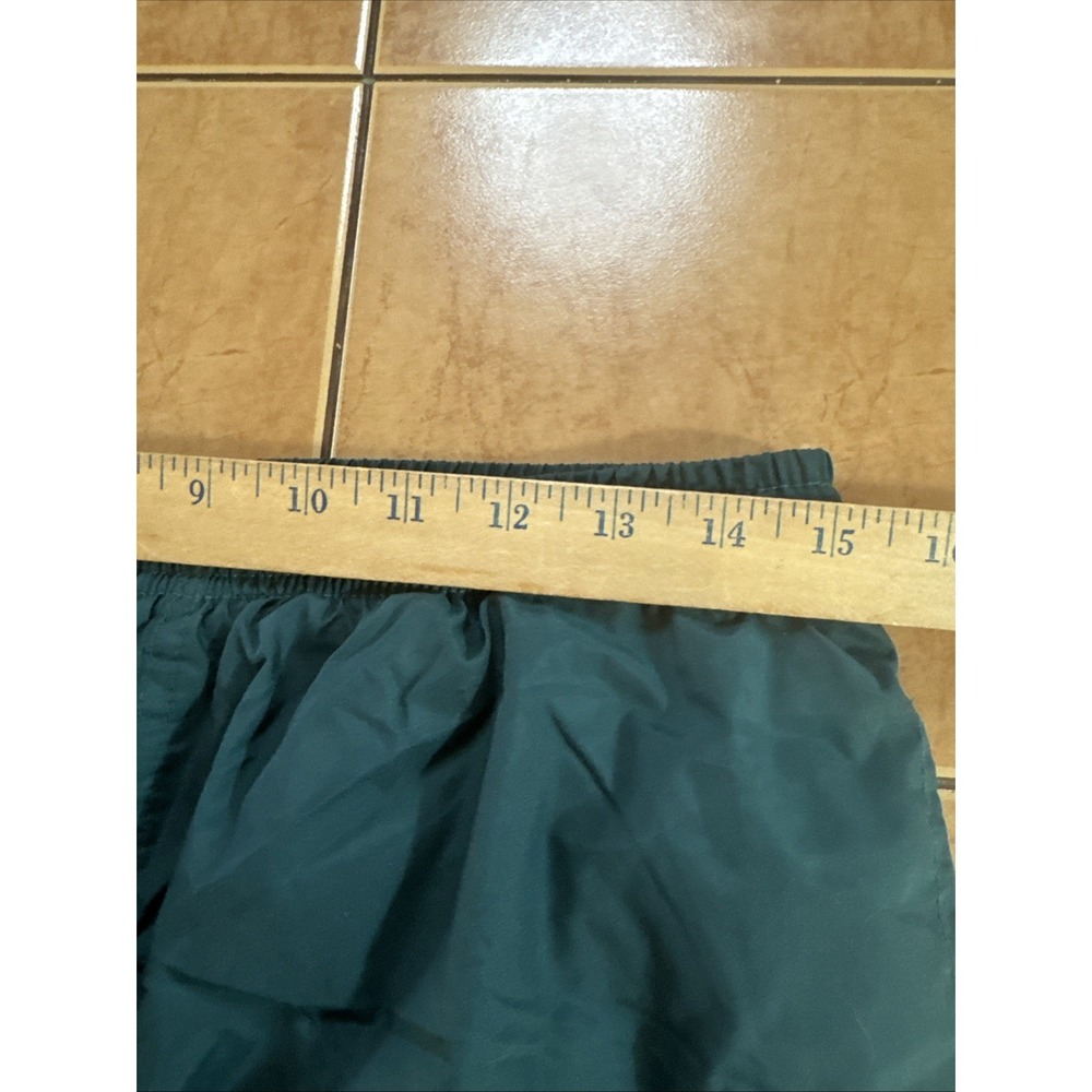 Vintage BIKE Pants Mens Sz S 30 x 29 Green Nylon Lined Warm Up Track Wind 90s - Picture 7 of 10